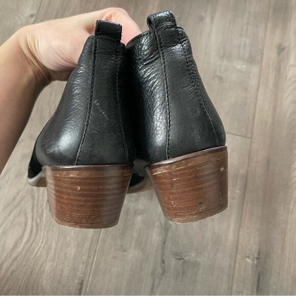 Madewell Cait Black Suede & Leather Ankle Booties - Picture 6 of 8
